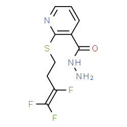 ChemSpider 2D Image | 2-[(3,4,4-Trifluoro-3-buten-1-yl)sulfanyl]nicotinohydrazide | C10H10F3N3OS