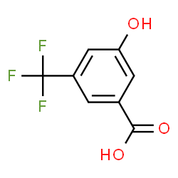 ChemSpider 2D Image | 3-Hydroxy-5-(trifluoromethyl)benzoic acid | C8H5F3O3