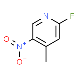 ChemSpider 2D Image | 2-Fluoro-5-nitro-4-picoline | C6H5FN2O2