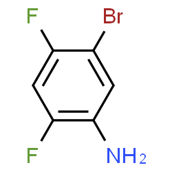 ChemSpider 2D Image | 5-Bromo-2,4-difluoroaniline | C6H4BrF2N
