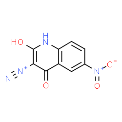 ChemSpider 2D Image | 2-Hydroxy-6-nitro-4-oxo-1,4-dihydro-3-quinolinediazonium | C9H5N4O4