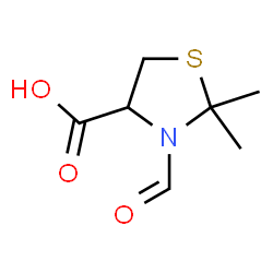 ChemSpider 2D Image | 3-Formyl-2,2-dimethyl-4-thiazolidinecarboxylic acid | C7H11NO3S
