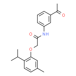 ChemSpider 2D Image | N-(3-Acetylphenyl)-2-(2-isopropyl-5-methylphenoxy)acetamide | C20H23NO3