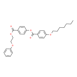 ChemSpider 2D Image | 4-[(2-Phenoxyethoxy)carbonyl]phenyl 4-(heptyloxy)benzoate | C29H32O6