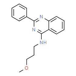 ChemSpider 2D Image | N-(3-Methoxypropyl)-2-phenyl-4-quinazolinamine | C18H19N3O