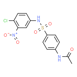 ChemSpider 2D Image | N-{4-[(4-Chloro-3-nitrophenyl)sulfamoyl]phenyl}acetamide | C14H12ClN3O5S