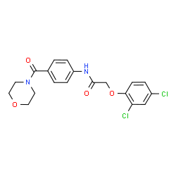 ChemSpider 2D Image | 2-(2,4-Dichlorophenoxy)-N-[4-(4-morpholinylcarbonyl)phenyl]acetamide | C19H18Cl2N2O4