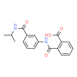 ChemSpider 2D Image | 2-{[3-(Isopropylcarbamoyl)phenyl]carbamoyl}benzoic acid | C18H18N2O4