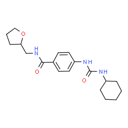 ChemSpider 2D Image | 4-[(Cyclohexylcarbamoyl)amino]-N-(tetrahydro-2-furanylmethyl)benzamide | C19H27N3O3