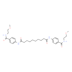 ChemSpider 2D Image | N,N'-Bis{4-[(2-methoxyethyl)carbamoyl]phenyl}decanediamide | C30H42N4O6