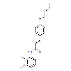 ChemSpider 2D Image | 3-(4-Butoxyphenyl)-N-(2,3-dimethylphenyl)acrylamide | C21H25NO2
