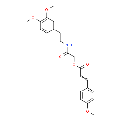 ChemSpider 2D Image | 2-{[2-(3,4-Dimethoxyphenyl)ethyl]amino}-2-oxoethyl 3-(4-methoxyphenyl)acrylate | C22H25NO6