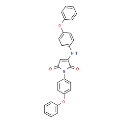 ChemSpider 2D Image | 1-(4-Phenoxyphenyl)-3-[(4-phenoxyphenyl)amino]-1H-pyrrole-2,5-dione | C28H20N2O4
