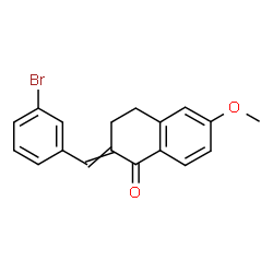 ChemSpider 2D Image | 2-(3-Bromobenzylidene)-6-methoxy-3,4-dihydro-1(2H)-naphthalenone | C18H15BrO2