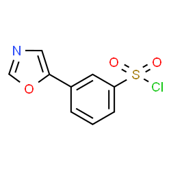 ChemSpider 2D Image | 3-(5-Oxazolyl)benzenesulfonyl chloride | C9H6ClNO3S
