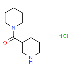 ChemSpider 2D Image | PIPERIDINO(3-PIPERIDINYL)METHANONE HYDROCHLORIDE | C11H21ClN2O