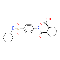 ChemSpider 2D Image | (1S,2S)-2-{[4-(Cyclohexylsulfamoyl)phenyl]carbamoyl}cyclohexanecarboxylic acid | C20H28N2O5S