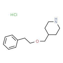 ChemSpider 2D Image | 4-[(2-phenylethoxy)methyl]piperidine hydrochloride | C14H22ClNO