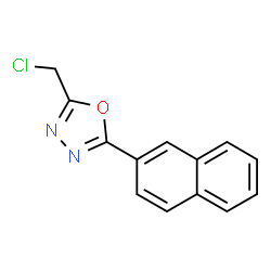 ChemSpider 2D Image | 2-(Chloromethyl)-5-(2-naphthyl)-1,3,4-oxadiazole | C13H9ClN2O