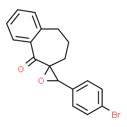ChemSpider 2D Image | 3'-(4-Bromophenyl)-8,9-dihydrospiro[benzo[7]annulene-6,2'-oxiran]-5(7H)-one | C18H15BrO2