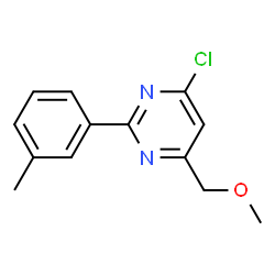 ChemSpider 2D Image | 4-Chloro-6-(methoxymethyl)-2-(m-tolyl)pyrimidine | C13H13ClN2O