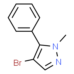 ChemSpider 2D Image | 4-Bromo-1-methyl-5-phenyl-1H-pyrazole | C10H9BrN2