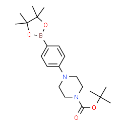 ChemSpider 2D Image | tert-Butyl 4-(4-(4,4,5,5-tetramethyl-1,3,2-dioxaborolan-2-yl)phenyl)piperazine-1-carboxylate | C21H33BN2O4