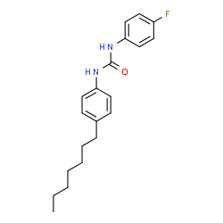 ChemSpider 2D Image | 1-(4-Fluorophenyl)-3-(4-heptylphenyl)urea | C20H25FN2O