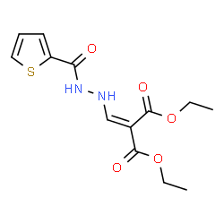 ChemSpider 2D Image | Diethyl {[2-(2-thienylcarbonyl)hydrazino]methylene}malonate | C13H16N2O5S