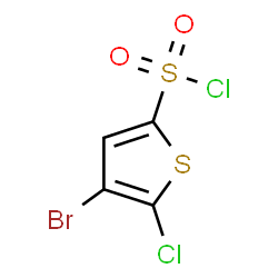 ChemSpider 2D Image | 4-Bromo-5-chloro-2-thiophenesulfonyl chloride | C4HBrCl2O2S2