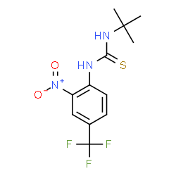 ChemSpider 2D Image | N-(tert-butyl)-N'-[2-nitro-4-(trifluoromethyl)phenyl]thiourea | C12H14F3N3O2S