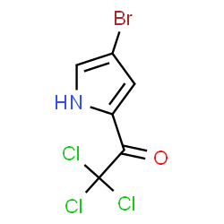ChemSpider 2D Image | 1-(4-Bromo-1H-pyrrol-2-yl)-2,2,2-trichloroethanone | C6H3BrCl3NO