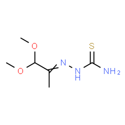 ChemSpider 2D Image | 2-(1,1-Dimethoxy-2-propanylidene)hydrazinecarbothioamide | C6H13N3O2S