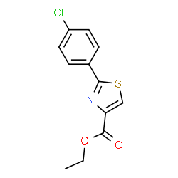 ChemSpider 2D Image | Ethyl 2-(4-chlorophenyl)thiazole-4-carboxylate | C12H10ClNO2S