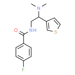 ChemSpider 2D Image | N-[2-(Dimethylamino)-2-(3-thienyl)ethyl]-4-fluorobenzamide | C15H17FN2OS