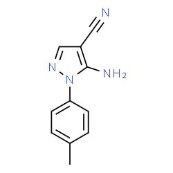 ChemSpider 2D Image | 5-Amino-4-cyano-1-(4-methylphenyl)-1H-pyrazole | C11H10N4