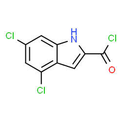ChemSpider 2D Image | 4,6-DICHLORO-1H-INDOLE-2-CARBONYL CHLORIDE | C9H4Cl3NO