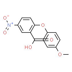 ChemSpider 2D Image | 2-(4-Methoxyphenoxy)-5-nitrobenzoic acid | C14H11NO6