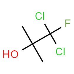 ChemSpider 2D Image | 1,1-Dichloro-1-fluoro-2-methyl-2-propanol | C4H7Cl2FO