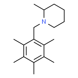 ChemSpider 2D Image | 2-Methyl-1-(pentamethylbenzyl)piperidine | C18H29N