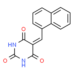 ChemSpider 2D Image | 5-(1-Naphthylmethylene)-2,4,6(1H,3H,5H)-pyrimidinetrione | C15H10N2O3