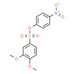 ChemSpider 2D Image | 4-Nitrophenyl 3,4-dimethoxybenzenesulfonate | C14H13NO7S