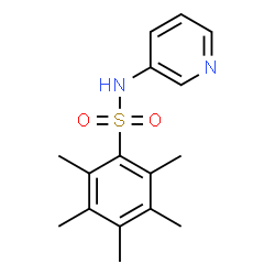 ChemSpider 2D Image | 2,3,4,5,6-Pentamethyl-N-(3-pyridinyl)benzenesulfonamide | C16H20N2O2S