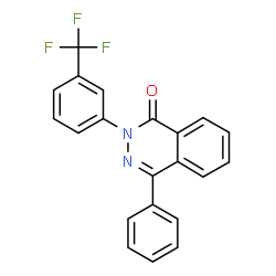 ChemSpider 2D Image | 4-Phenyl-2-[3-(trifluoromethyl)phenyl]-1(2H)-phthalazinone | C21H13F3N2O