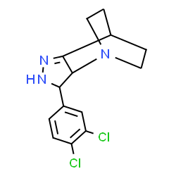 ChemSpider 2D Image | 3-(3,4-Dichlorophenyl)-1,4,5-triazatricyclo[5.2.2.0~2,6~]undec-5-ene | C14H15Cl2N3