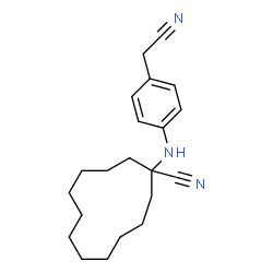 ChemSpider 2D Image | 1-[4-(cyanomethyl)anilino]cyclododecane-1-carbonitrile | C21H29N3