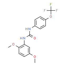 ChemSpider 2D Image | 1-(2,5-Dimethoxyphenyl)-3-[4-(trifluoromethoxy)phenyl]urea | C16H15F3N2O4