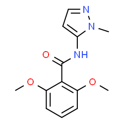 ChemSpider 2D Image | 2,6-Dimethoxy-N-(1-methyl-1H-pyrazol-5-yl)benzamide | C13H15N3O3
