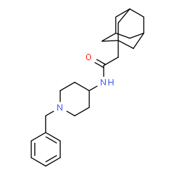 ChemSpider 2D Image | 2-(1-adamantyl)-N-(1-benzylpiperidin-4-yl)acetamide | C24H34N2O