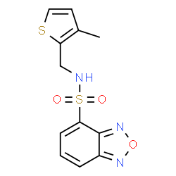 ChemSpider 2D Image | N-[(3-Methyl-2-thienyl)methyl]-2,1,3-benzoxadiazole-4-sulfonamide | C12H11N3O3S2